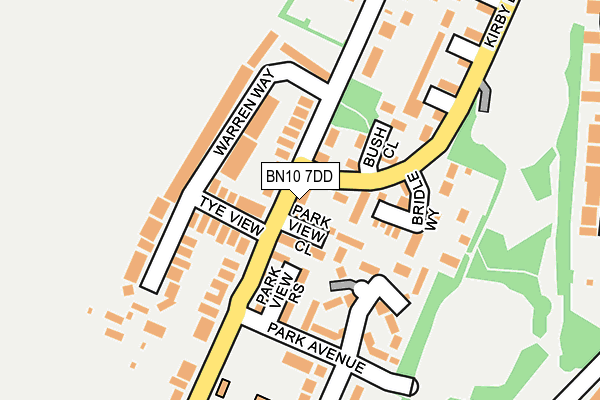 BN10 7DD map - OS OpenMap – Local (Ordnance Survey)