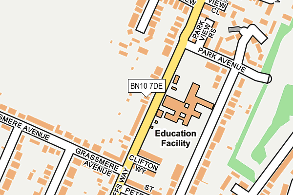BN10 7DE map - OS OpenMap – Local (Ordnance Survey)