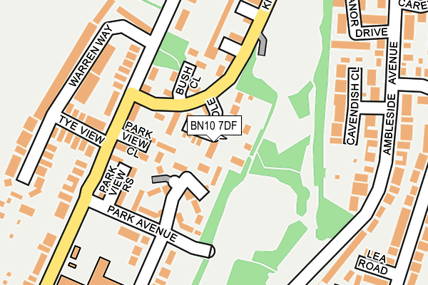 BN10 7DF map - OS OpenMap – Local (Ordnance Survey)