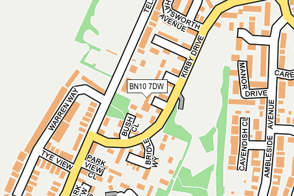 BN10 7DW map - OS OpenMap – Local (Ordnance Survey)