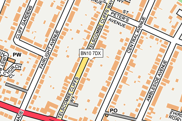 BN10 7DX map - OS OpenMap – Local (Ordnance Survey)