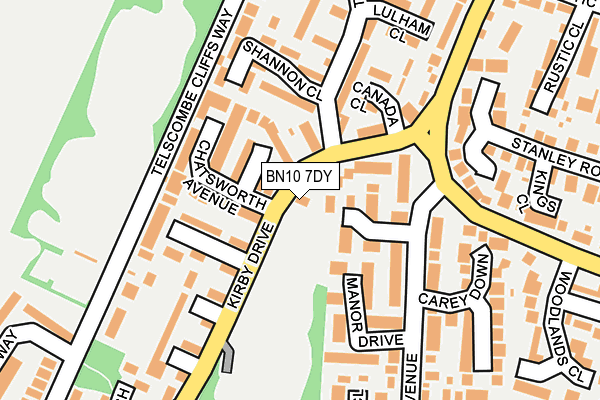 BN10 7DY map - OS OpenMap – Local (Ordnance Survey)