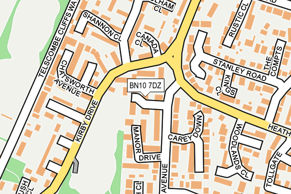 BN10 7DZ map - OS OpenMap – Local (Ordnance Survey)