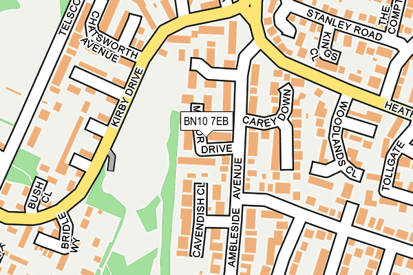 BN10 7EB map - OS OpenMap – Local (Ordnance Survey)