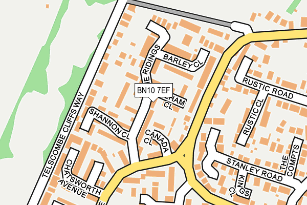 BN10 7EF map - OS OpenMap – Local (Ordnance Survey)