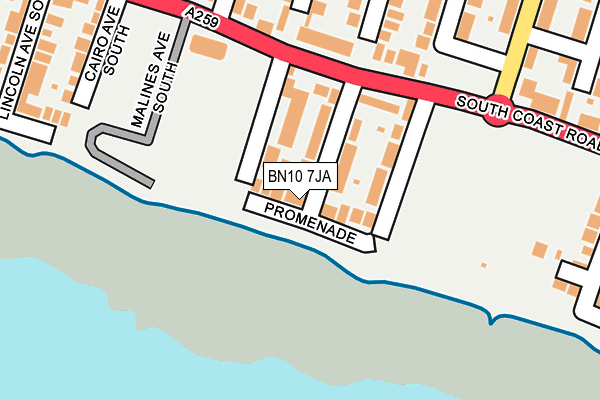 BN10 7JA map - OS OpenMap – Local (Ordnance Survey)