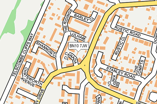 BN10 7JW map - OS OpenMap – Local (Ordnance Survey)