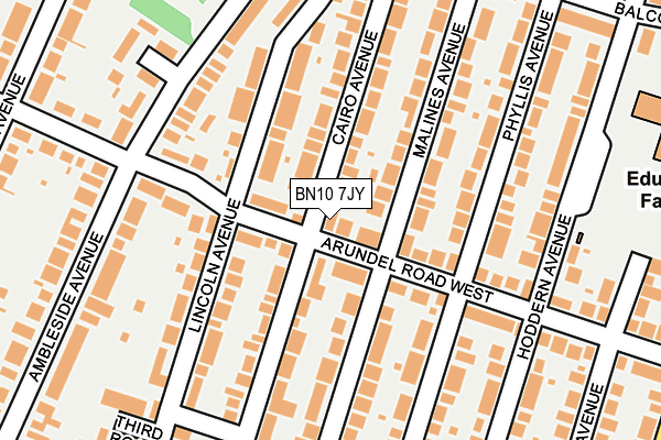 BN10 7JY map - OS OpenMap – Local (Ordnance Survey)