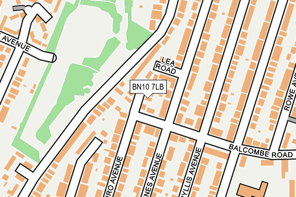 BN10 7LB map - OS OpenMap – Local (Ordnance Survey)