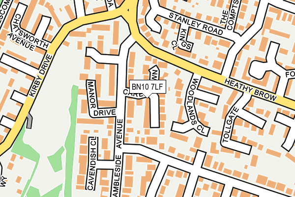 BN10 7LF map - OS OpenMap – Local (Ordnance Survey)
