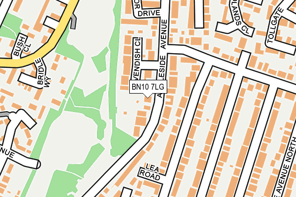 BN10 7LG map - OS OpenMap – Local (Ordnance Survey)