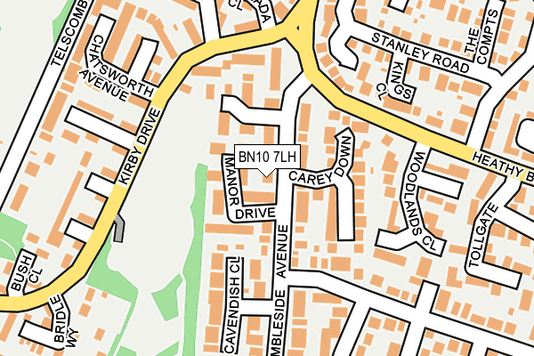 BN10 7LH map - OS OpenMap – Local (Ordnance Survey)