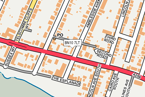 BN10 7LT map - OS OpenMap – Local (Ordnance Survey)