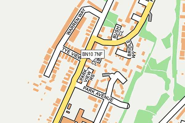 BN10 7NF map - OS OpenMap – Local (Ordnance Survey)