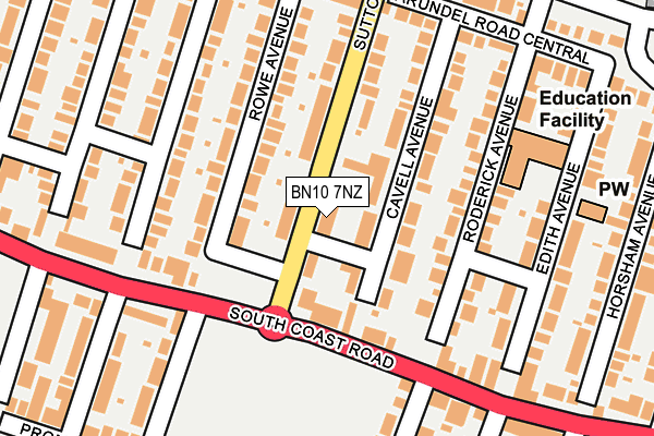 BN10 7NZ map - OS OpenMap – Local (Ordnance Survey)