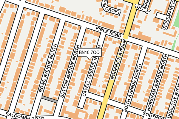 BN10 7QQ map - OS OpenMap – Local (Ordnance Survey)