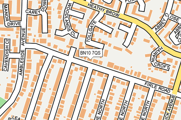 BN10 7QS map - OS OpenMap – Local (Ordnance Survey)