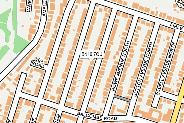 BN10 7QU map - OS OpenMap – Local (Ordnance Survey)
