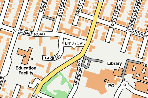 BN10 7QW map - OS OpenMap – Local (Ordnance Survey)