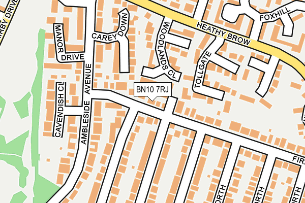 BN10 7RJ map - OS OpenMap – Local (Ordnance Survey)