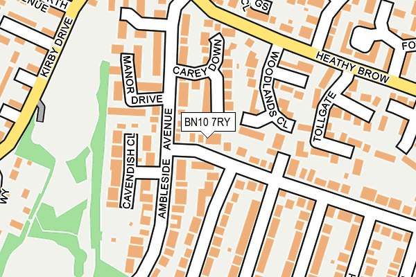 BN10 7RY map - OS OpenMap – Local (Ordnance Survey)