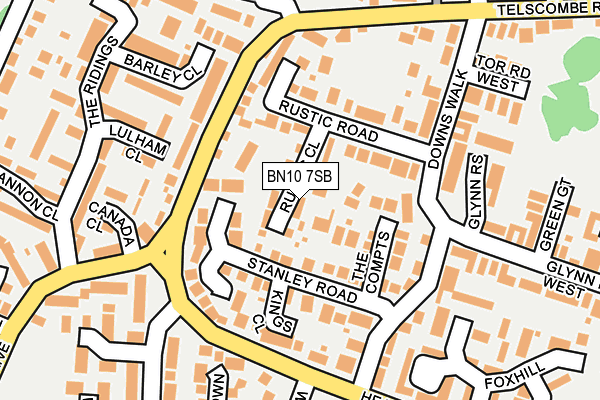 BN10 7SB map - OS OpenMap – Local (Ordnance Survey)