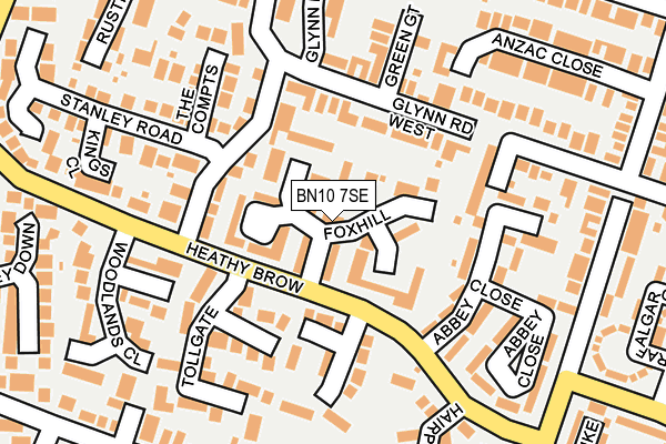 BN10 7SE map - OS OpenMap – Local (Ordnance Survey)
