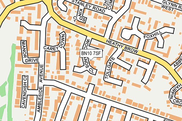 BN10 7SF map - OS OpenMap – Local (Ordnance Survey)