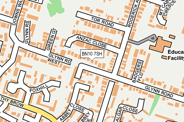 BN10 7SH map - OS OpenMap – Local (Ordnance Survey)