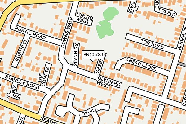 BN10 7SJ map - OS OpenMap – Local (Ordnance Survey)