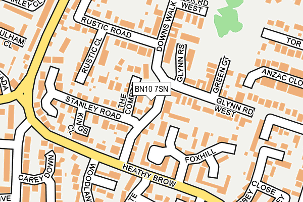 BN10 7SN map - OS OpenMap – Local (Ordnance Survey)
