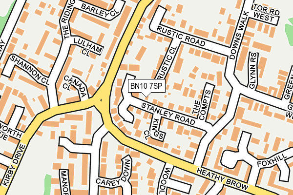 BN10 7SP map - OS OpenMap – Local (Ordnance Survey)