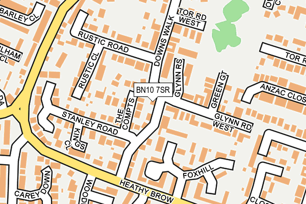 BN10 7SR map - OS OpenMap – Local (Ordnance Survey)