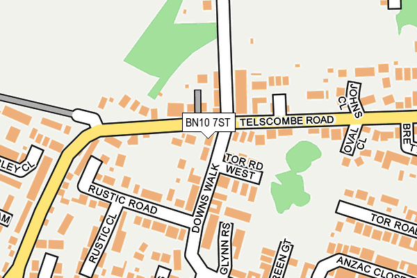 BN10 7ST map - OS OpenMap – Local (Ordnance Survey)