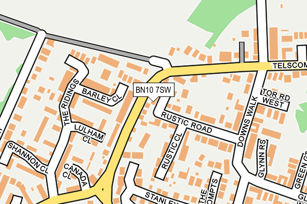 BN10 7SW map - OS OpenMap – Local (Ordnance Survey)