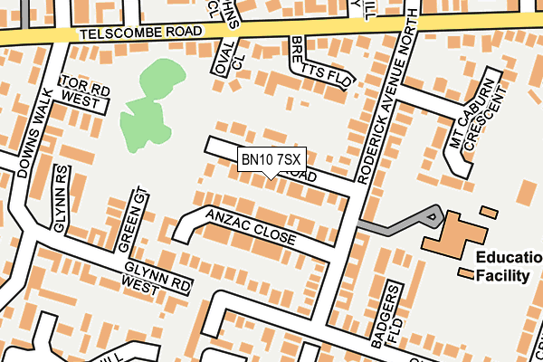 BN10 7SX map - OS OpenMap – Local (Ordnance Survey)