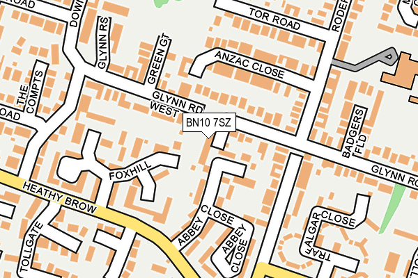 BN10 7SZ map - OS OpenMap – Local (Ordnance Survey)