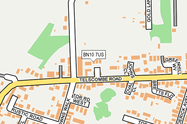 BN10 7US map - OS OpenMap – Local (Ordnance Survey)