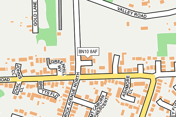 BN10 8AF map - OS OpenMap – Local (Ordnance Survey)