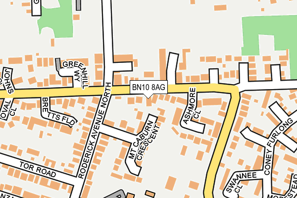 BN10 8AG map - OS OpenMap – Local (Ordnance Survey)