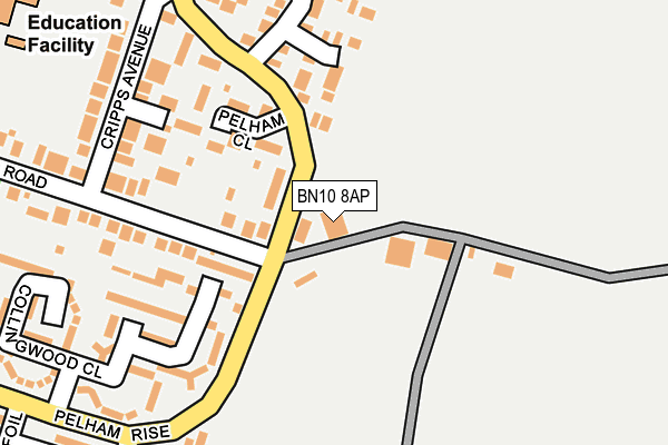 BN10 8AP map - OS OpenMap – Local (Ordnance Survey)