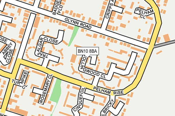 BN10 8BA map - OS OpenMap – Local (Ordnance Survey)