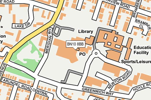 BN10 8BB map - OS OpenMap – Local (Ordnance Survey)
