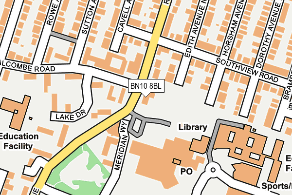 BN10 8BL map - OS OpenMap – Local (Ordnance Survey)