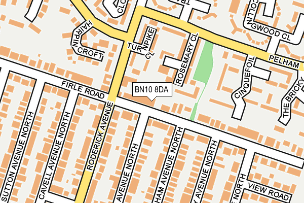 BN10 8DA map - OS OpenMap – Local (Ordnance Survey)