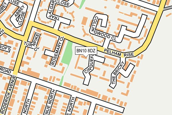 BN10 8DZ map - OS OpenMap – Local (Ordnance Survey)
