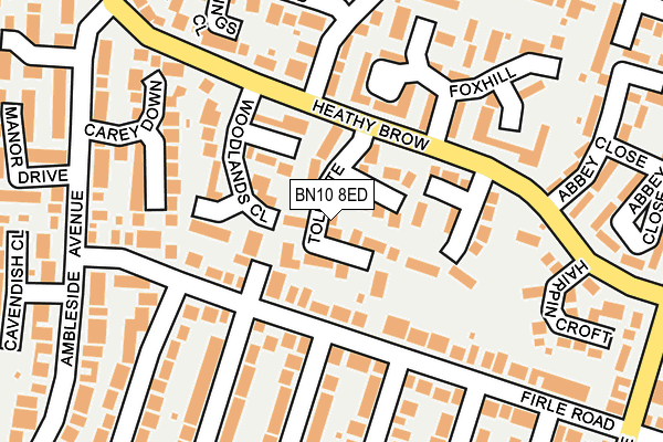 BN10 8ED map - OS OpenMap – Local (Ordnance Survey)