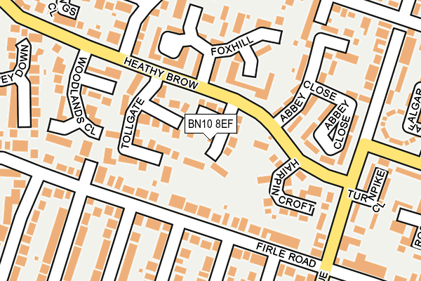 BN10 8EF map - OS OpenMap – Local (Ordnance Survey)