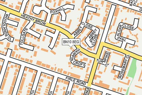 BN10 8EG map - OS OpenMap – Local (Ordnance Survey)