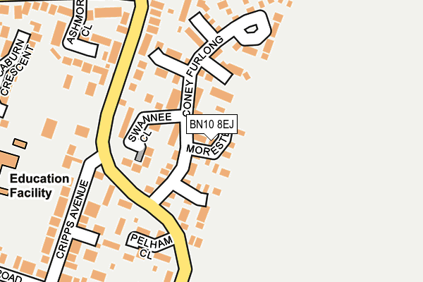 BN10 8EJ map - OS OpenMap – Local (Ordnance Survey)